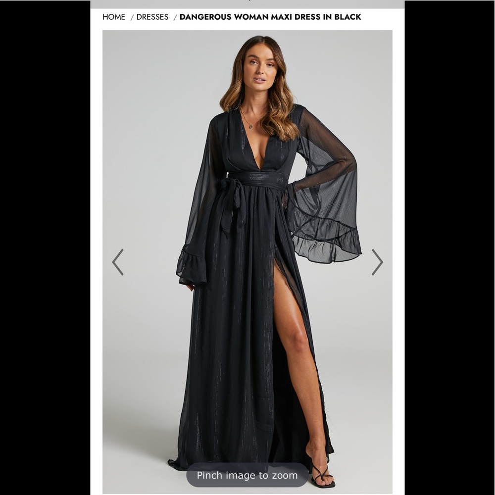 Showpo Dangerous Woman Black Maxi Dress